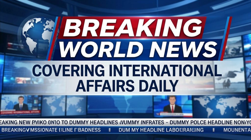 Breaking World News Covering International Affairs Daily